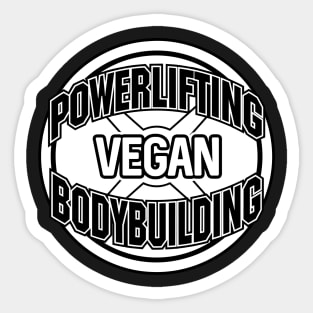 Vegan Power Lifting Bodybuilding Sticker